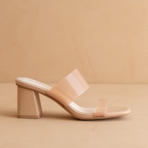 The Bagan | Apricot Transparent Sandal Heel *FINAL SALE*