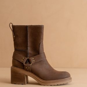 The Clyde | Coffee Moto Inspired Ankle Boot *Final Sale*