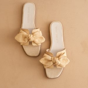 The Ginny | Natural Textured Bow Slide