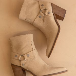 The Jackson | Khaki Pointed Toe Moto Bootie *FINAL SALE*