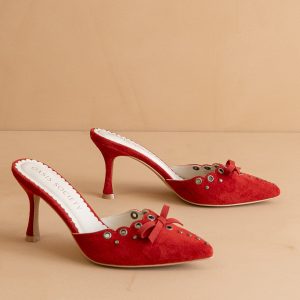 The Meridian | Red Kitten Heel *FINAL SALE*