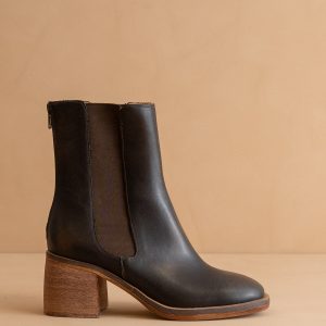 The Olivia | Espresso Chelsea Heel Boots